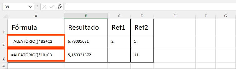 Gerar resultados aleatórios no Excel