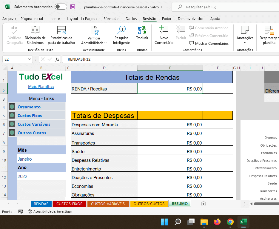 Planilha Controle Financeiro Pessoal Grátis - Smart Planilhas