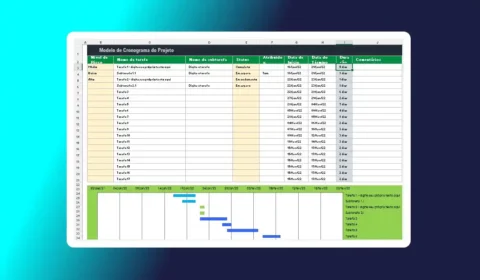 Baixe a planilha para cronograma do projeto modelo grátis