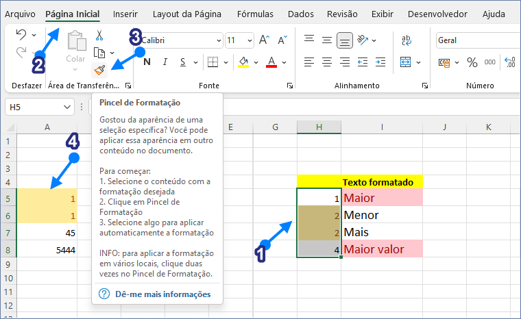 Copiar a formatação condicional para células adicionais