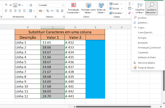 Trocar Caracteres como Número Letras Ponto e Vírgula no Excel