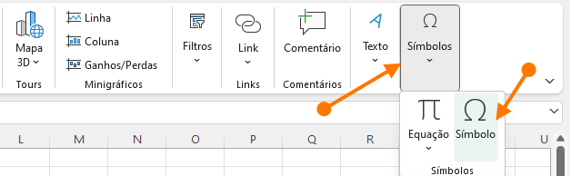 Add símbolo no Excel