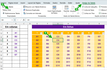 Como renomear uma tabela no Excel