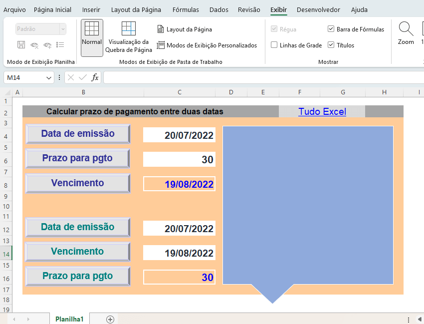 calcular o prazo de pagamento entre dias e datas no Excel