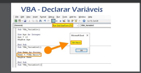 Declarar variáveis no Excel com VBA