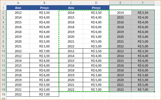 Criando vários modelos de dados para gráficos