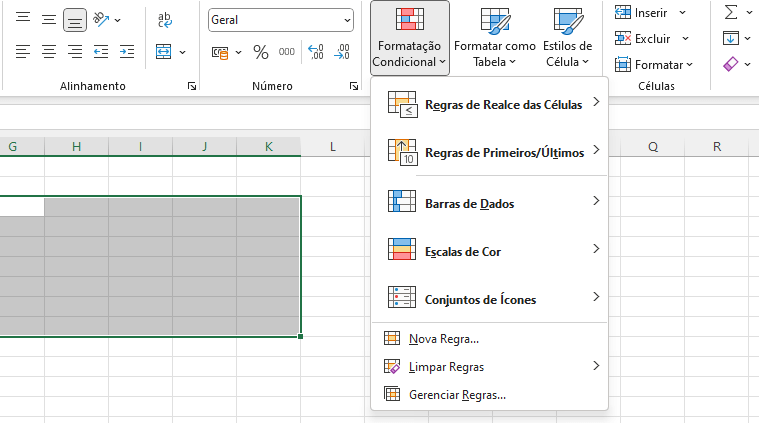 Limpar Formatação Condicional no Excel 