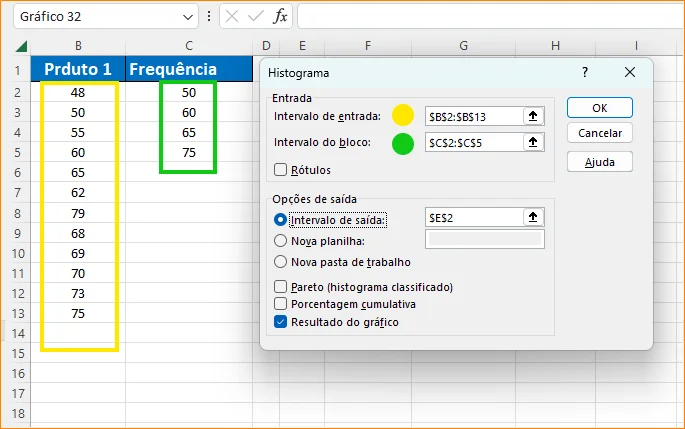 Configure Opções de Saída do Gráfico