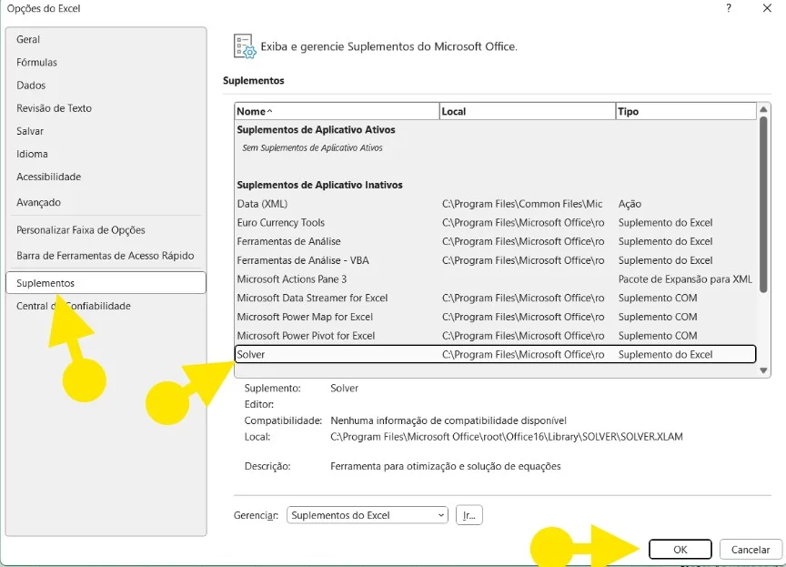 Dicas de Solver no Excel