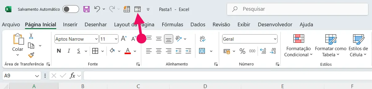 ícone do formulário se encontra na sua GAR