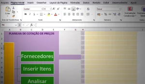 Manual da Planilha de Cotação de Preços com 20 Fornecedores e 500 Itens