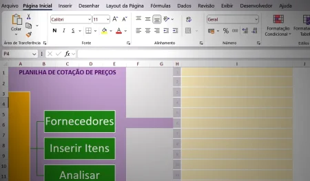 Manual da Planilha de Cotação de Preços com 20 Fornecedores e 500 Itens