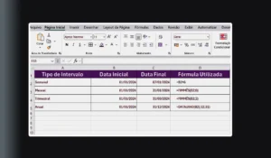 Como Criar Intervalos de Datas no Excel