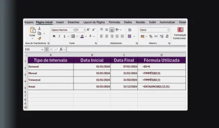 Como Criar Intervalos de Datas no Excel