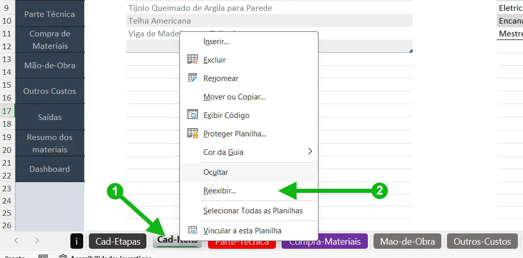 Como Exibir Planilhas Ocultas no Excel