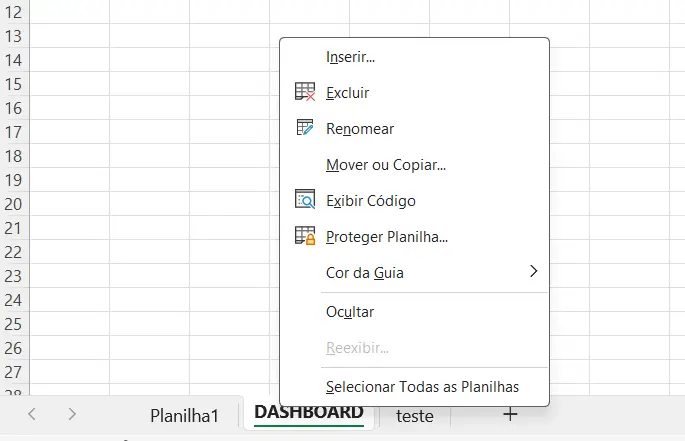 Renomear Planilha de Excel