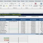 Planilha de Pagamento a Fornecedores