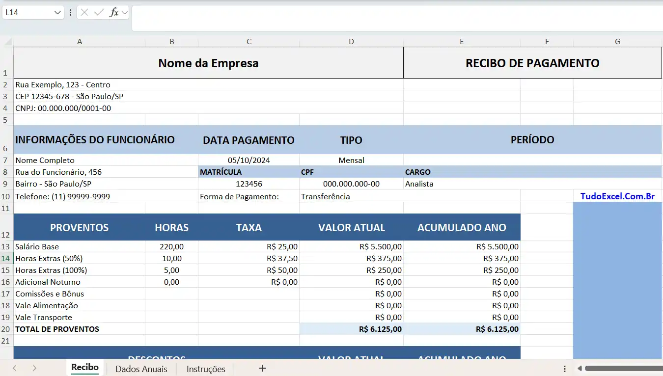 Importância de ter uma Planilha de Recibo de Pagamento