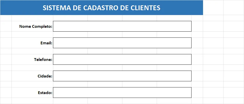 Sistema de Cadastro Personalizado com VBA