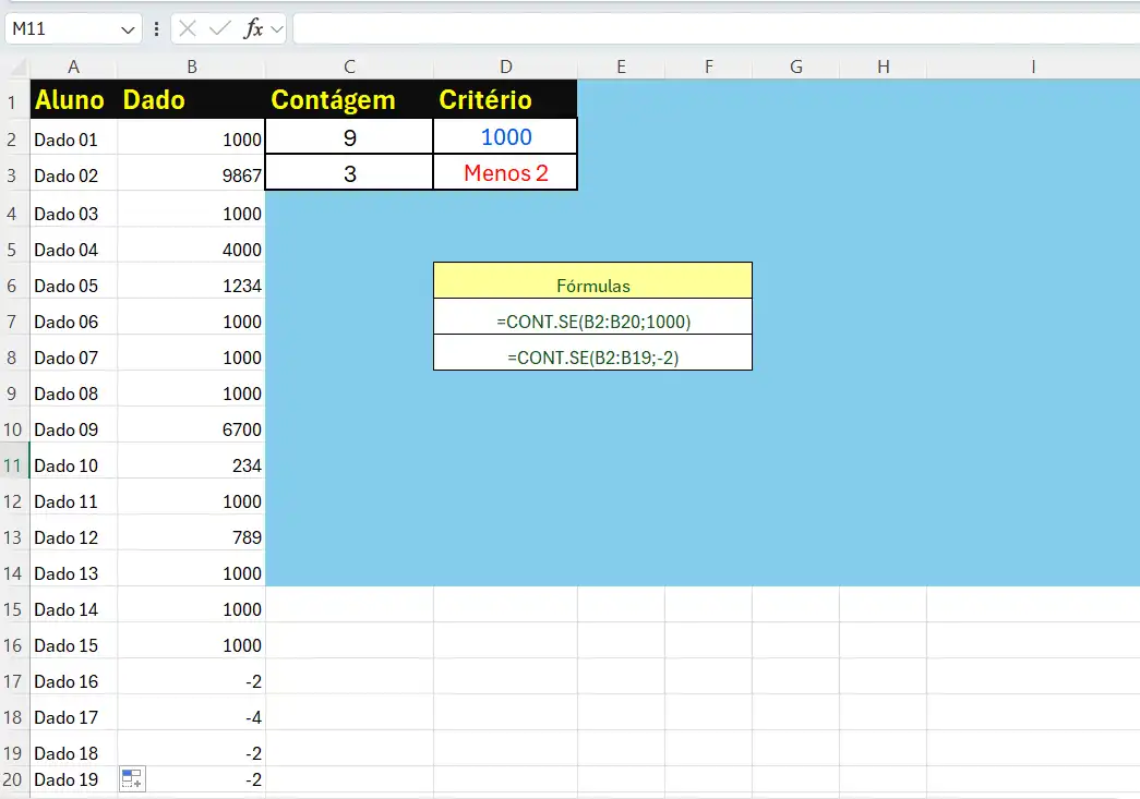 Cont.SE conta o número 1000 exato