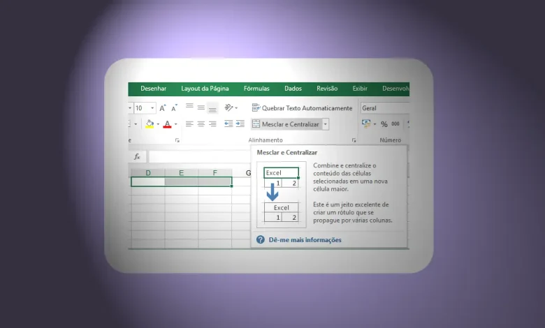 Como Mesclar e Desfazer Mesclagem de Células na Planilha de Excel?