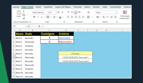 Utilizar a Função CONT.SE para Contagem Condicional