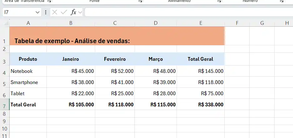 Planilha Para Criat a Tabela Dinâmica