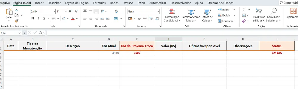 Registro de Manutenção de Veículos