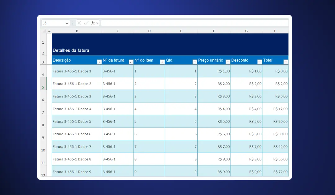 Formato de Tabela ou Planilha Normal no Excel
