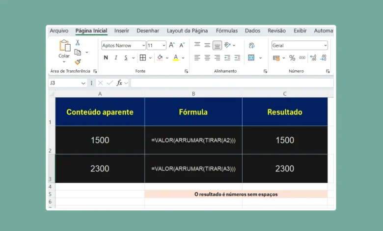 Função TIRAR no Excel: Saiba Como Usar e Para Que Serve