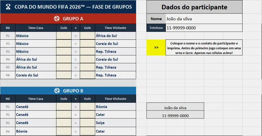 Como funciona a pontuação do bolão da copa?