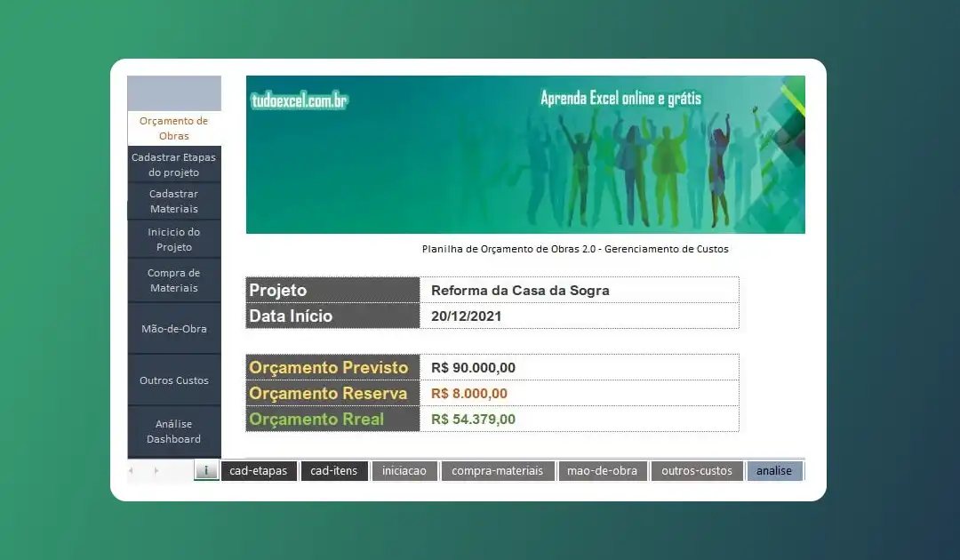 Planilha Orçamento de Obras 2-0