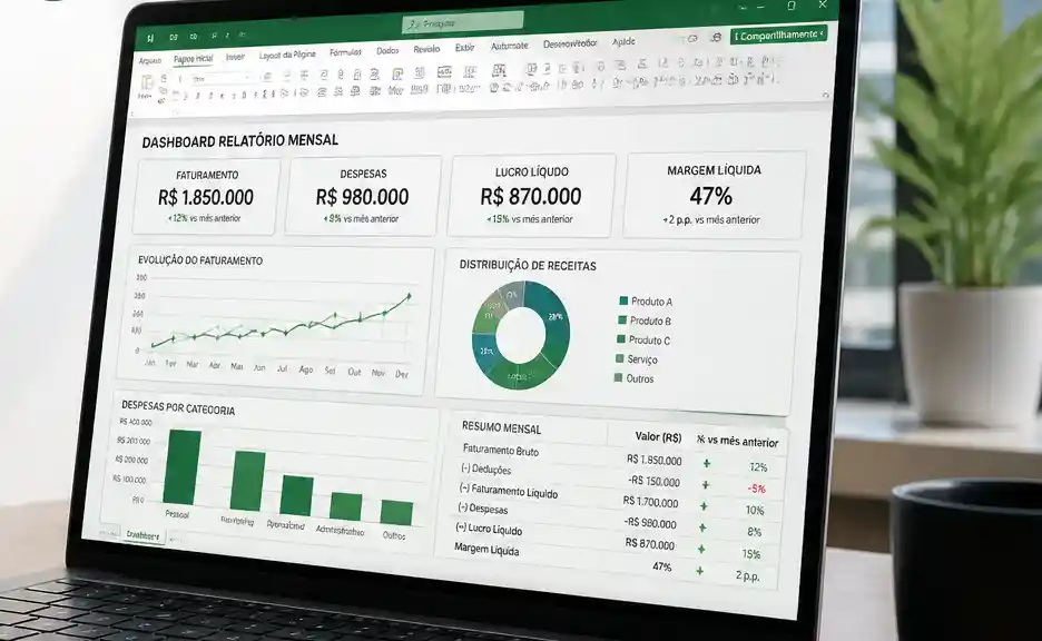 O que significa automatizar relatórios mensais no Excel com IA generativa
