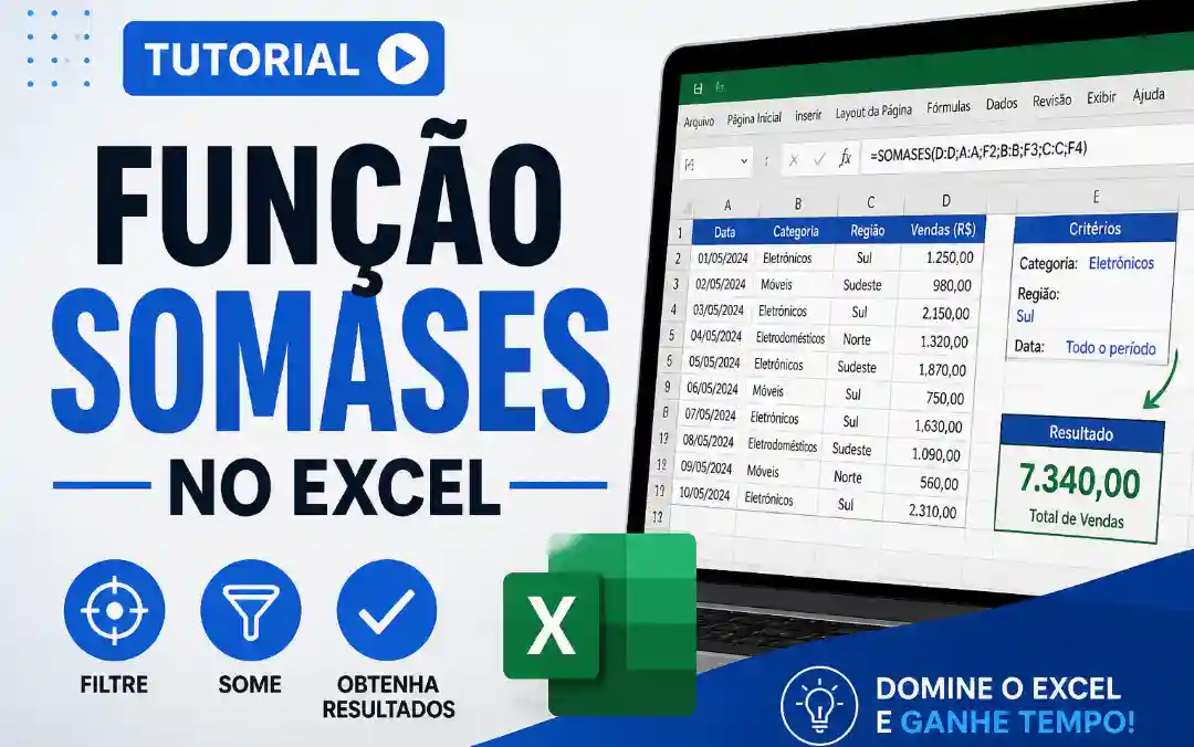 Função SOMASES no Excel