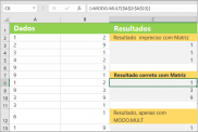 Como saber quais números mais repetem em um intervalo de células