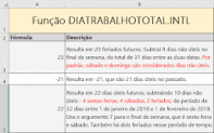 Função DIATRABALHOTOTAL.INTL do Excel