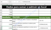 Subtrair números em um intervalo de células